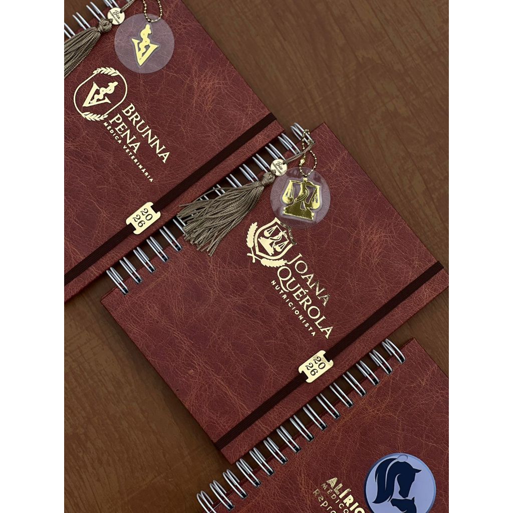 Agenda 2026 LUXO PERSONALIZADA- Capa desginer de couro e dourado em Oferta na Shopee