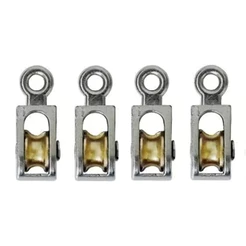 Kit 4 Moitão Simples De Metal Para Varal de quintal e Toldos Suporta até 25kg resistente Moitões