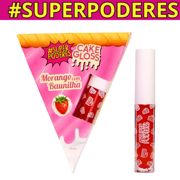 Cake Gloss Morango Baunilha Super Poderes 3,5ml