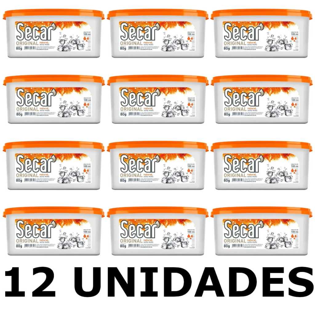 Kit Desumidificador Anti Mofo 12 Unidades 80g