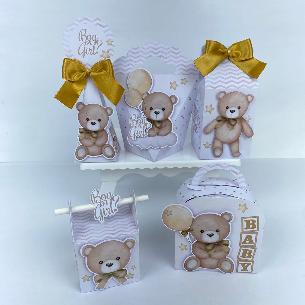 Caixinhas personalizadas Chá Revelação Ursinhos -boy ou girl - lembrancinhas,  urso menino ou menina