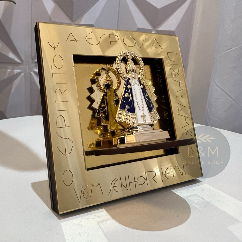 Quadro Decorativo Nicho Espelhado Nossa Senhora Aparecida em Oferta na Shopee