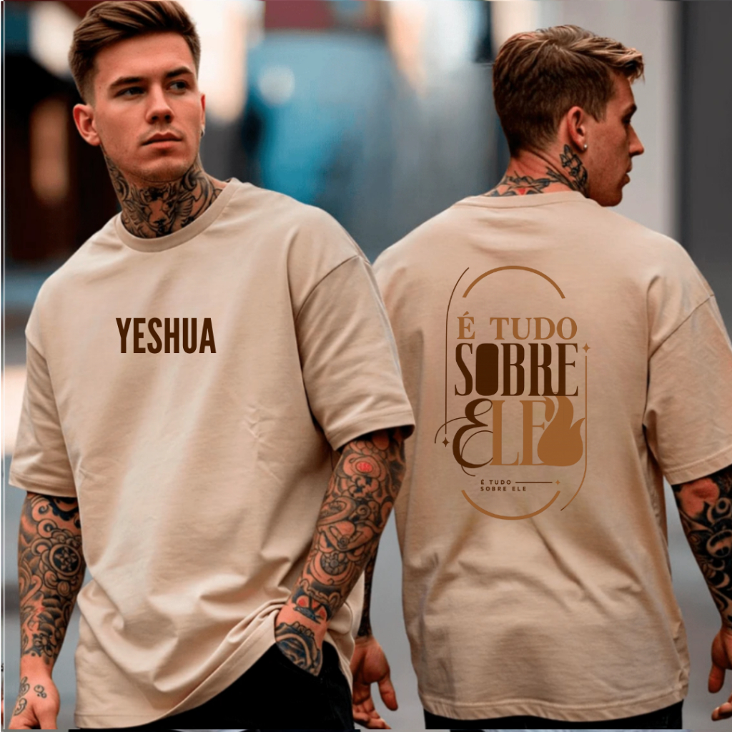 Camiseta Adulto Masculina É tudo sobre Ele Yeshua Jesus Moda Cristã Religiosa em Oferta na Shopee