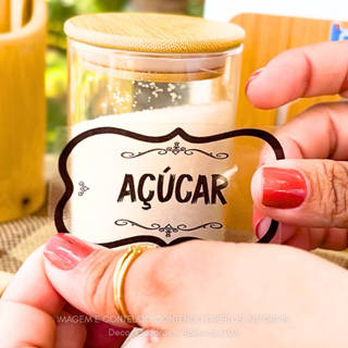 Kit 50 Adesivos Transparente Para Temperos Mantimentos Vinil Etiquetas Prova D'água 5x3cmcm em Oferta na Shopee