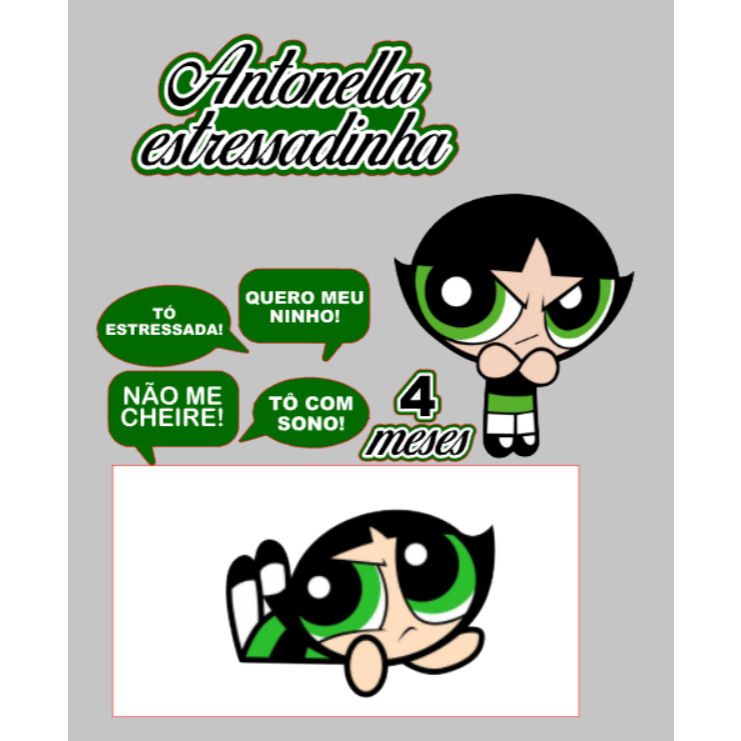 Topo de bolo Personalizado no tema As Meninas Superpoderosas Docinho /Festa aniversário infantil /Faço em outros temas.