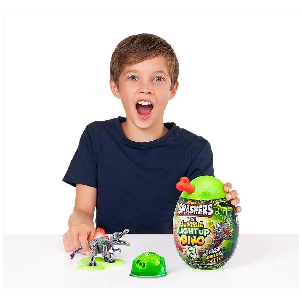 Detalhes do Smashers Mini Jurassic Light Up Dino Médio Surpresa - Fun F0219-8