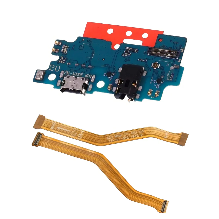 Placa De Carga Sub + Cabo Flat Flex Para Galaxy A20 A205