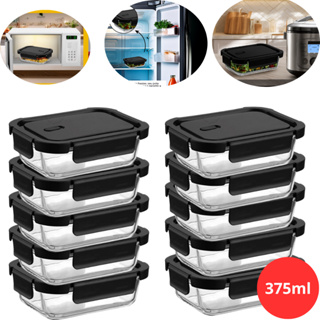 Conjunto Pote Hermético de Vidro 375ml Tampa Preta e vermelho Para Alimentos Conservação e Organização em Oferta na Shopee