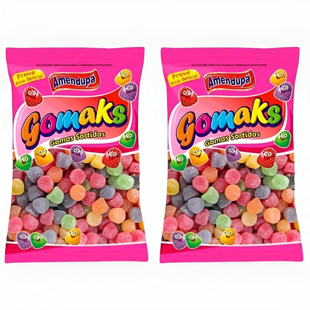 Kit 2kg - Bala de Goma Jujuba Sortidas - Gomak's - Festas e Lembrancinhas - Amendupã