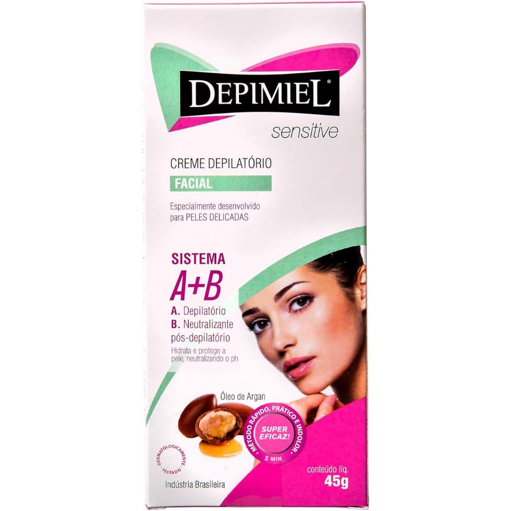 Creme Depilatório Facial Depimiel Sensitive A+B 45g
