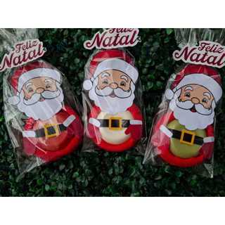 Combo com 03 Lembrancinhas/Mimos de Natal (Contém 01 sabonete da natura + 01 toalhinha de mãos em cada)