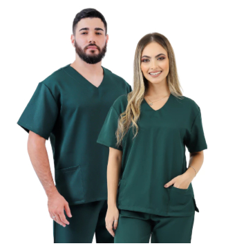 Camisa de Pijama Cirúrgico Plus Size Unissex - BORDADO GRÁTIS - Profissionais em Oferta na Shopee