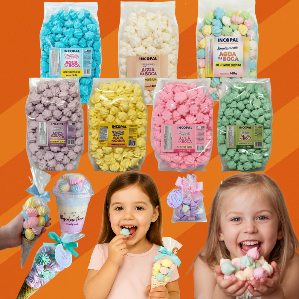 200 Mini Suspiro Incopal p/ lembrancinha - 1x140g em Oferta na Shopee