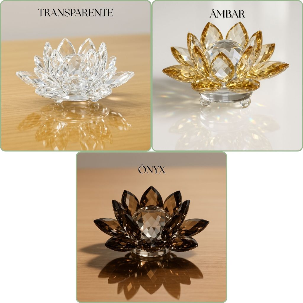 Flor de Lótus Cristal Decorativo 8cm Feng Shui Mesa Presente em Oferta na Shopee