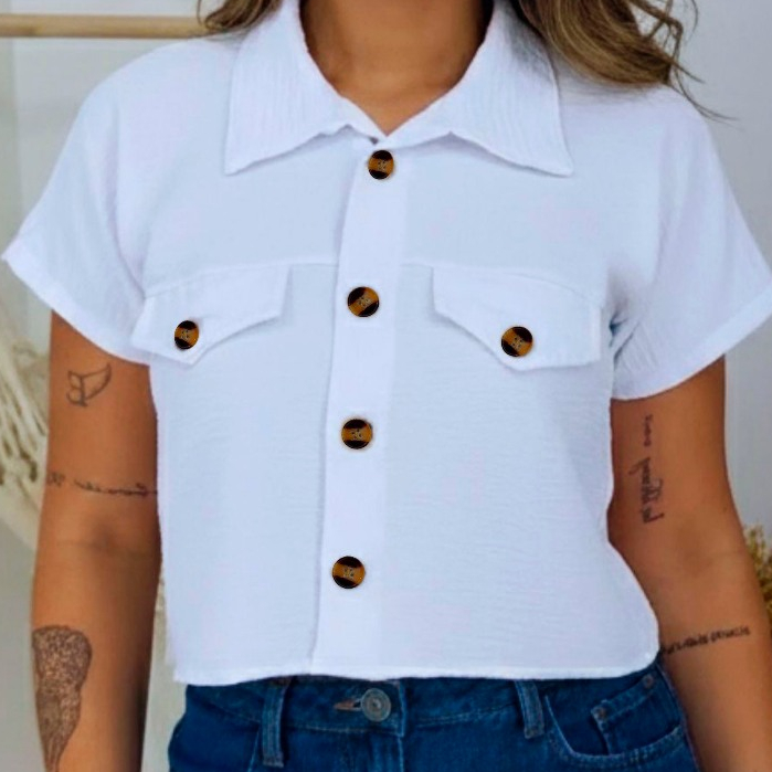 Cropped Tecido Crepe: Onde Comprar | BuscaProdutos