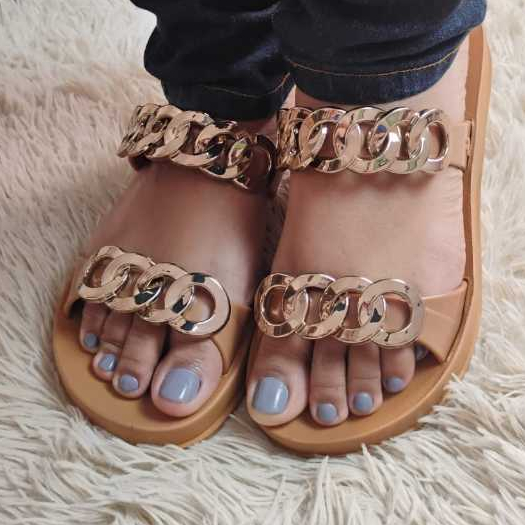 Rasteirinha Feminina Zaxy Rings