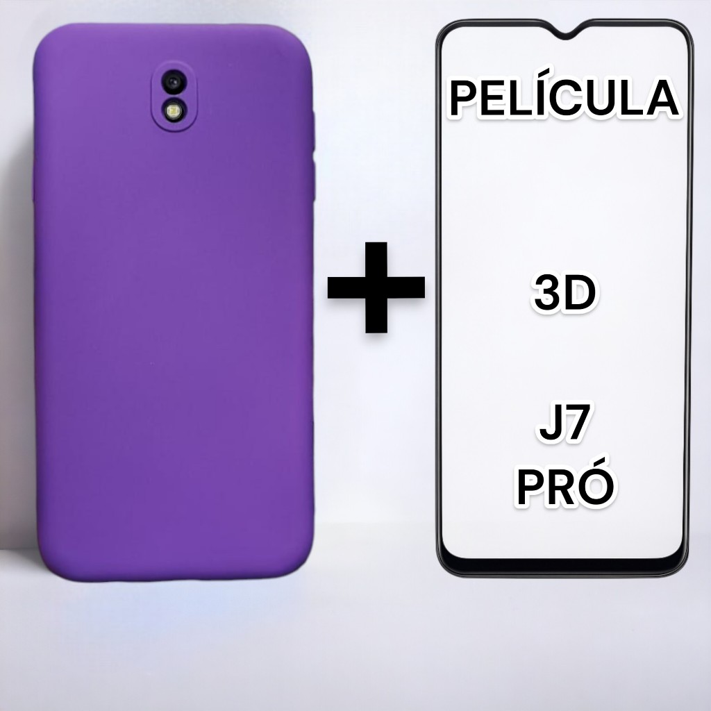 Kit capa capinha case Samsung GALAXY J7 PRÓ + Pelicula 3D
