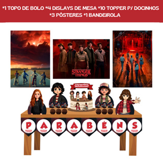 Kit Festa em Casa - Stranger Things - Só um Bolinho - Mesversário em Oferta na Shopee
