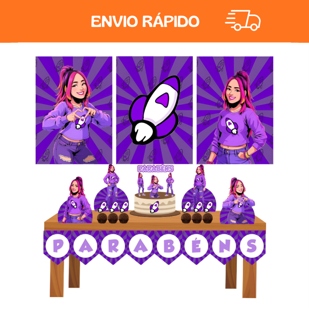 Kit Só um Bolinho - Katlen - Dos Rosas - Festa em Casa - Mesversário em Oferta na Shopee