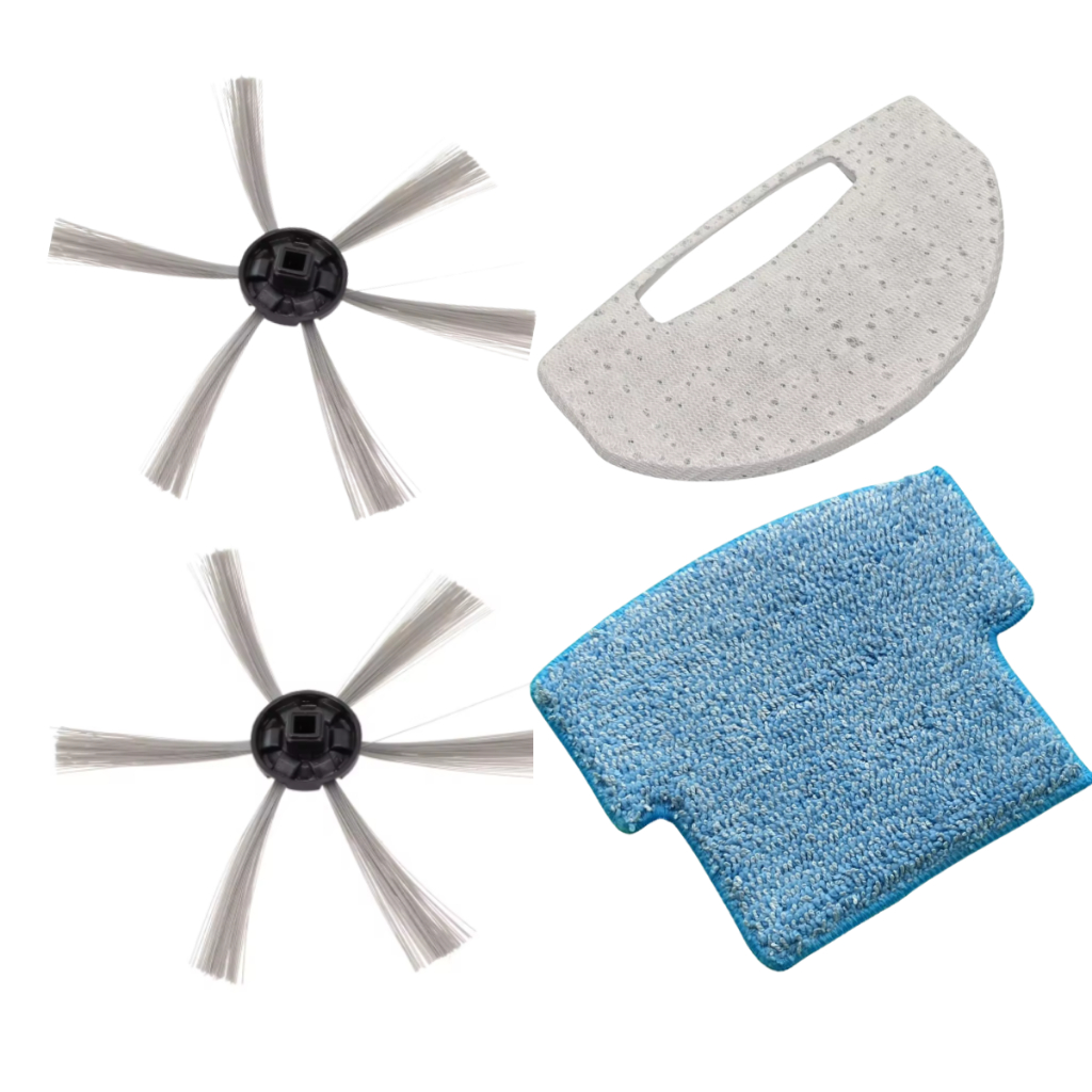 KIT 2 Escovas 1 Filtro e 1 Pano Mop Para Robô Aspirador MULTILASER