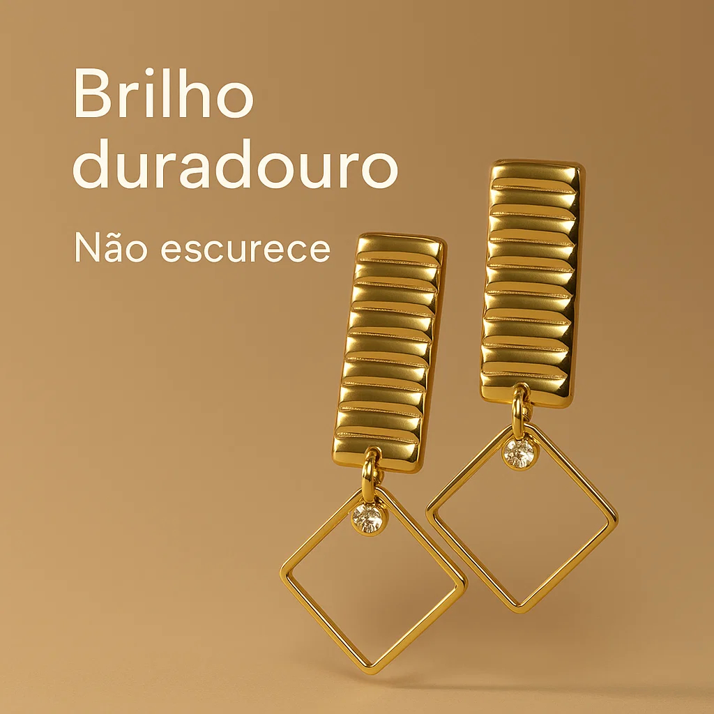 Brincos 18K Banhado a Ouro – Feminino, Alta Qualidade, Não Desbota, Estilo Moderno em Oferta na Shopee