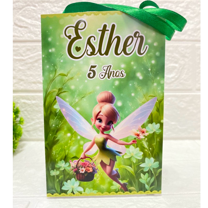 Sacolinha Sininho Tinker Bell Personalizada | Lembrancinha Festa | Kit 10 a 40 Un