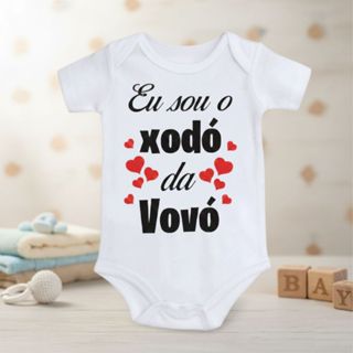Body de Bebe roupa temático Frase Xodó da Vovó presente em Oferta na Shopee