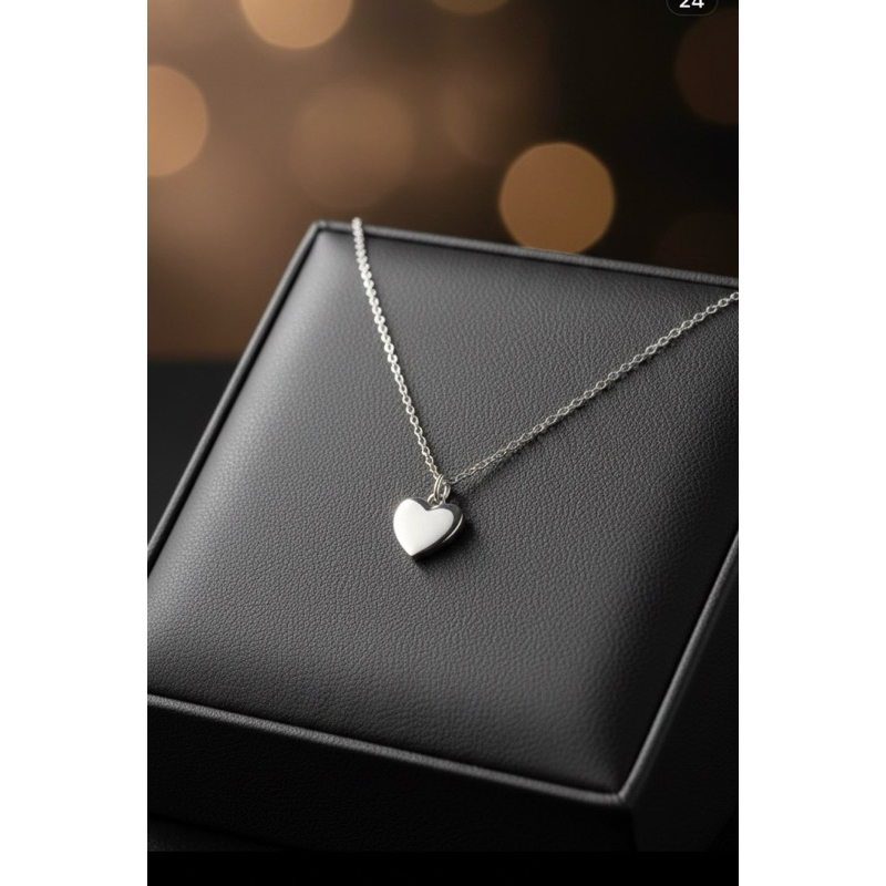 Colar Feminino Coração Prata | Colar Delicado Minimalista Aço Inoxidável #achadinhodashopee #barato #maisvendido #tende