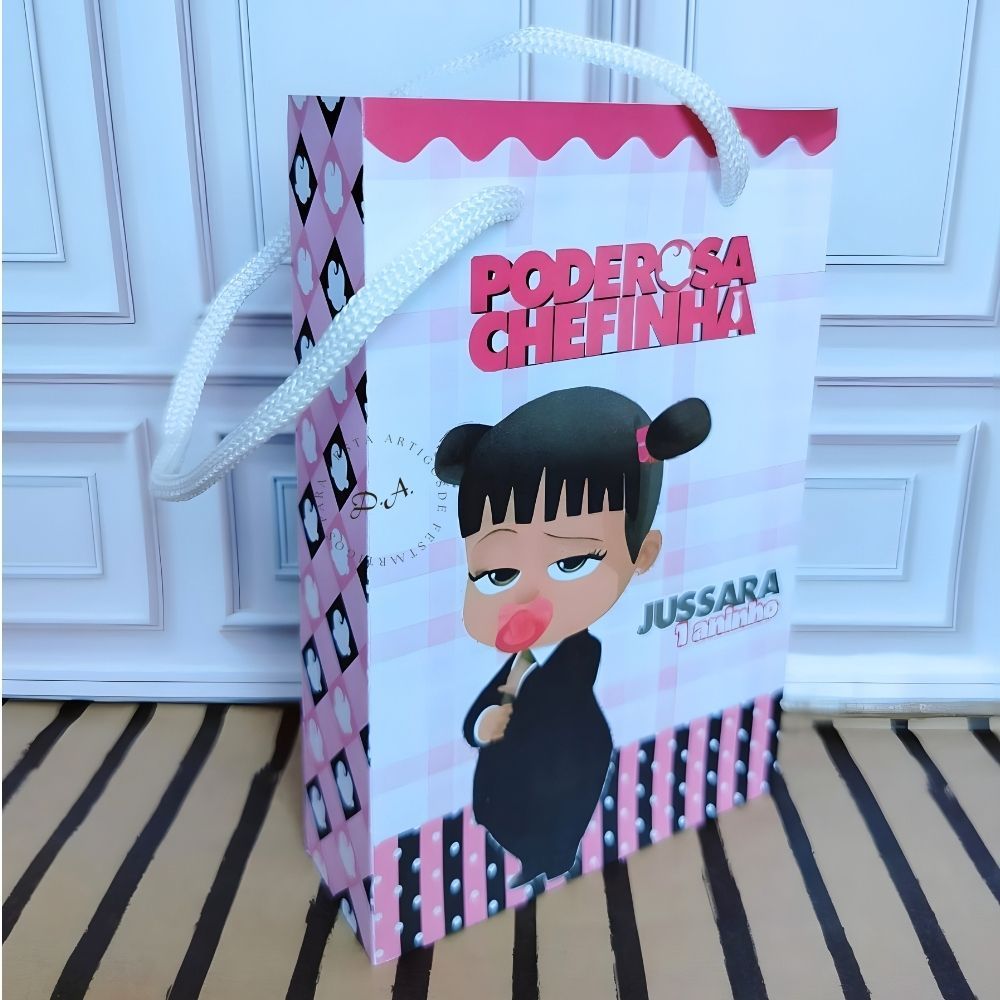 SACOLINHA 10x15 PERSONALIZADA PODEROSA CHEFINHA. SACOLA SURPRESA LEMBRANCINHA PEGUE E MONTE