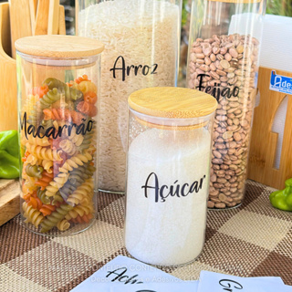 24 Etiquetas Transparentes em Vinil – Rótulos Adesivos Minimalistas 9x4cm para Potes e Mantimentos em Oferta na Shopee