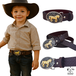 Cinto Infantil Cowboy bebe com Fivela Enfeitada cavalo Dourado Charme e Tradiçao Rodeio Festa Junina em Oferta na Shopee