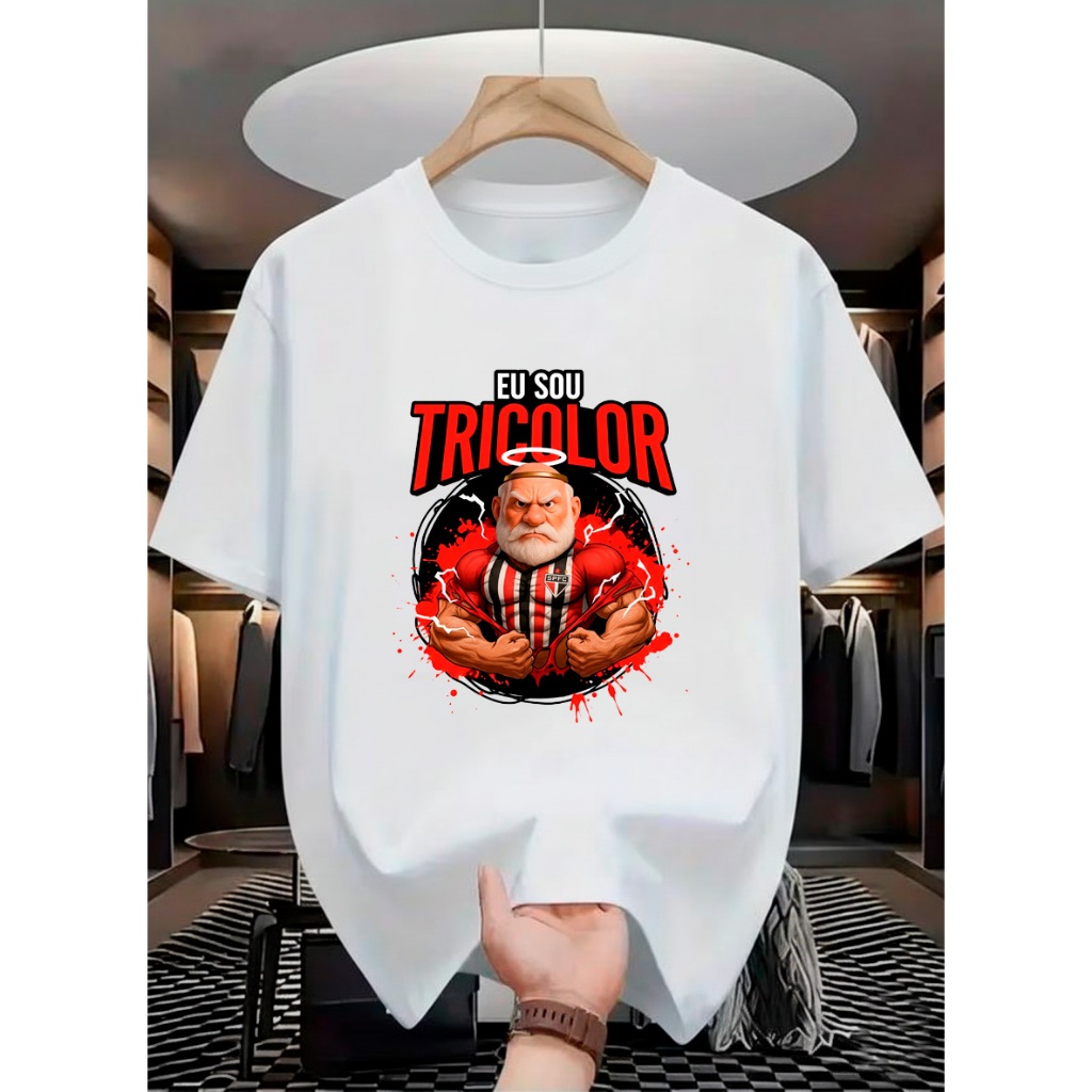 Camiseta São Paulo Masculina Eu Sou Tricolor São Paulo Musculoso - Estampa Criativa