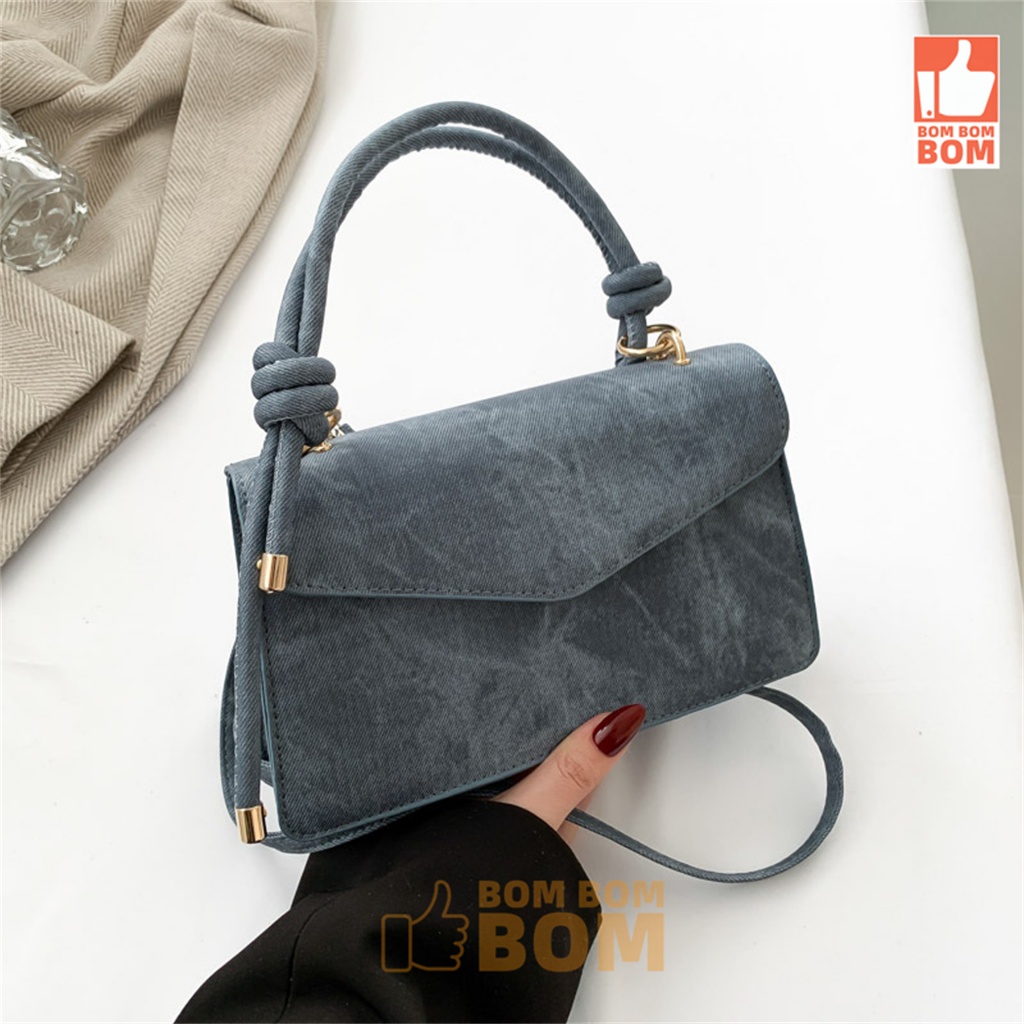 Bolsa Pequena Feminina Quadrada De Mão e Transversal Acompanha 2 alças