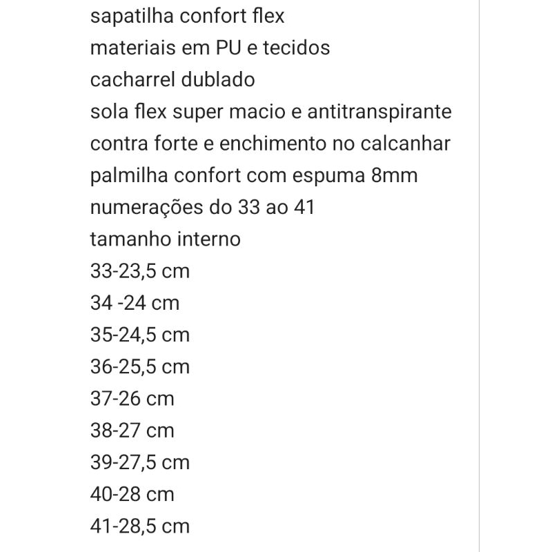 sapatilha confort flex bico quadrado