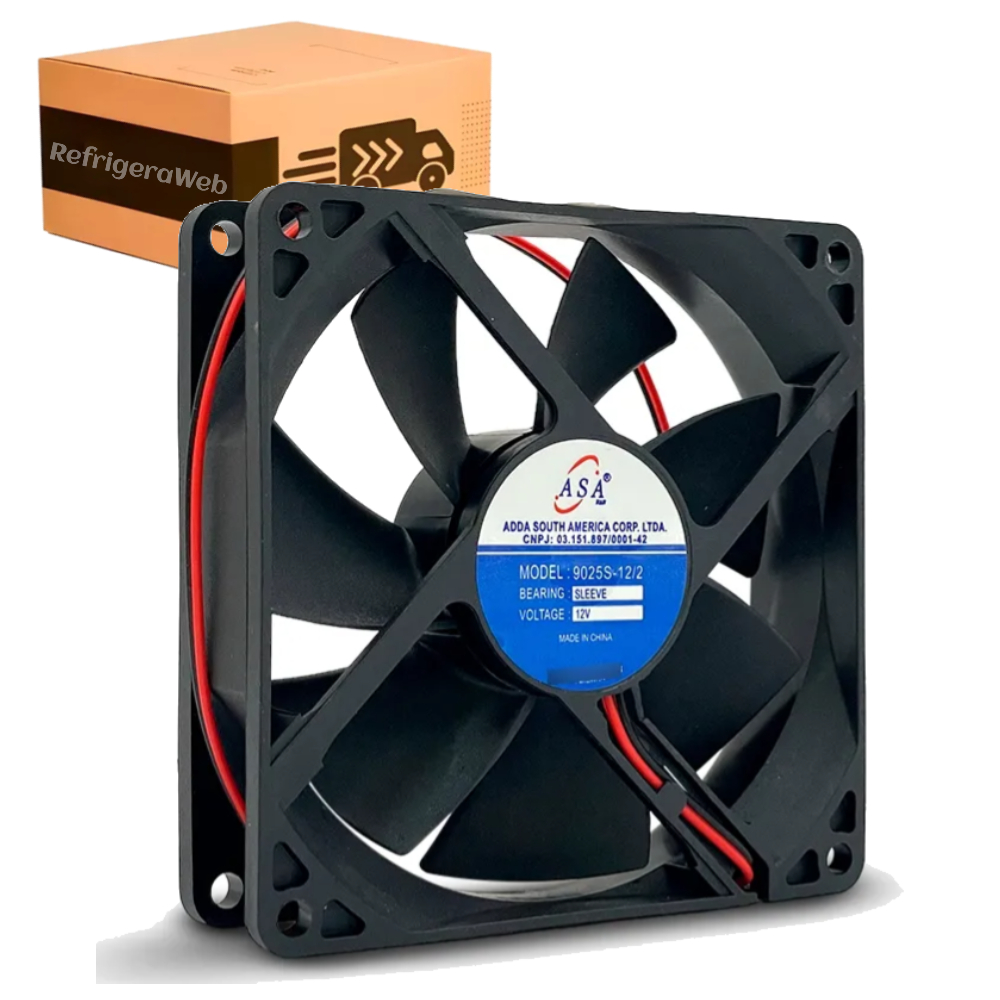 Micro Ventilador Ventuinha Cooler 92x92x25 12v 0,18amp Preto