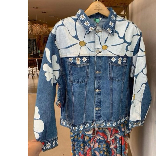 Jaqueta jeans Margarida 70s FARM em Oferta na Shopee