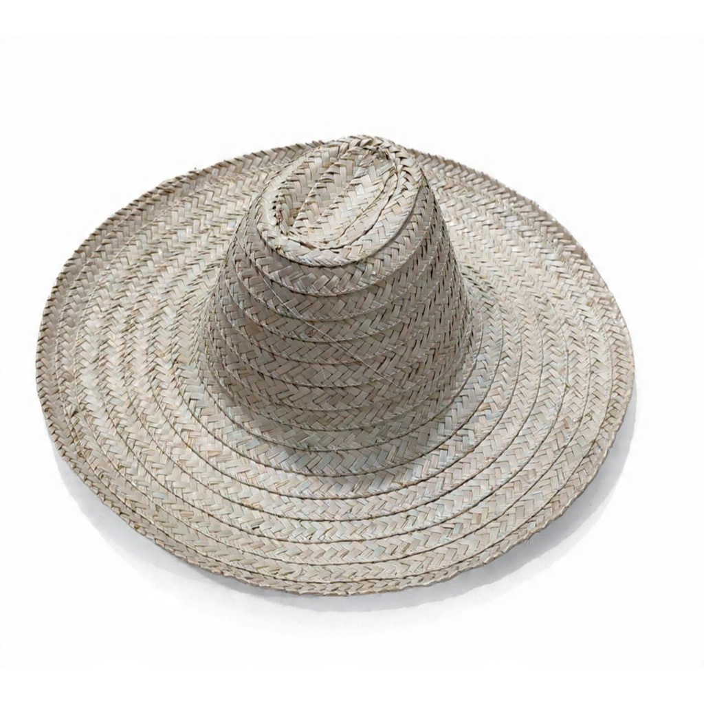 Chapéu De Palha Caipira palha natural trançada Unissex Proteção Sol Praia Fazenda
