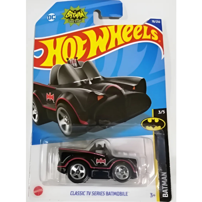 Hot Wheels 2022 Classic Tv Series Batmobile Batman Tooned Preto