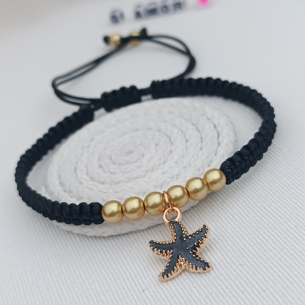 TORNOZELEIRA FEMININA EM MACRAMÊ FEITO A MÃO TAMANHO AJUSTÁVEL em Oferta na Shopee