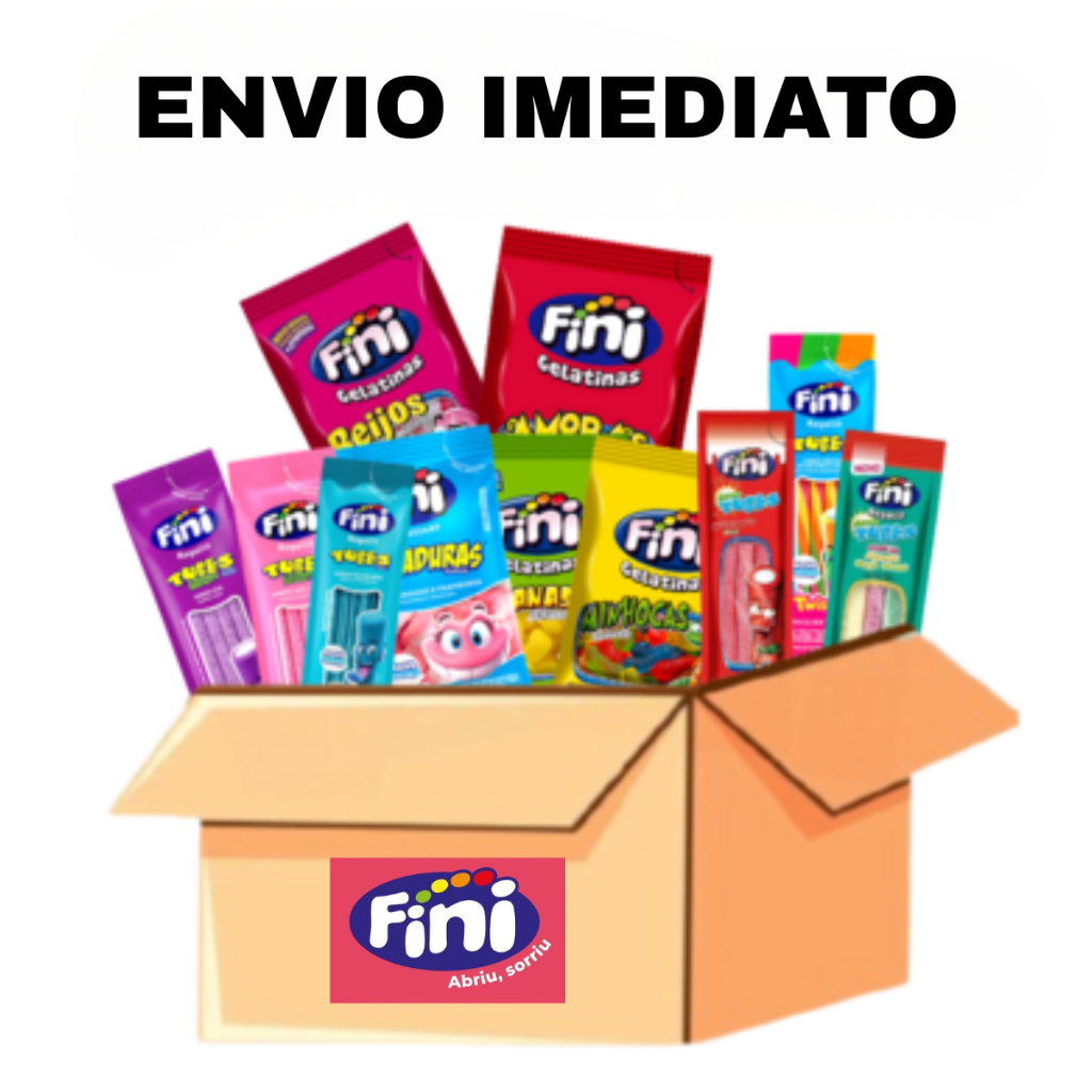 Kit C/ 36 a 60 Pacotes de Balas Fini Tube Sabores Diferenciados 15g