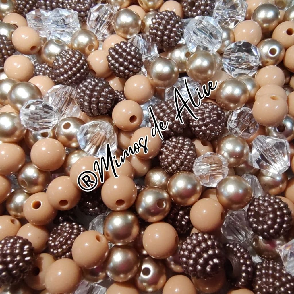 Blend Mix Pedraria Chocolate Premium Perola Miçanga Cristais brincos tiaras artesanato bijuterias em Oferta na Shopee