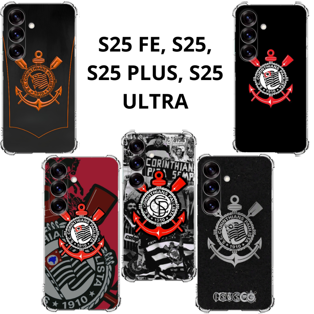 S25 FE, S25, S25 PLUS, S25 ULTRA Capa Inspirada no Timão Capinha Case TPU Time Corinthians Samsung em Oferta na Shopee