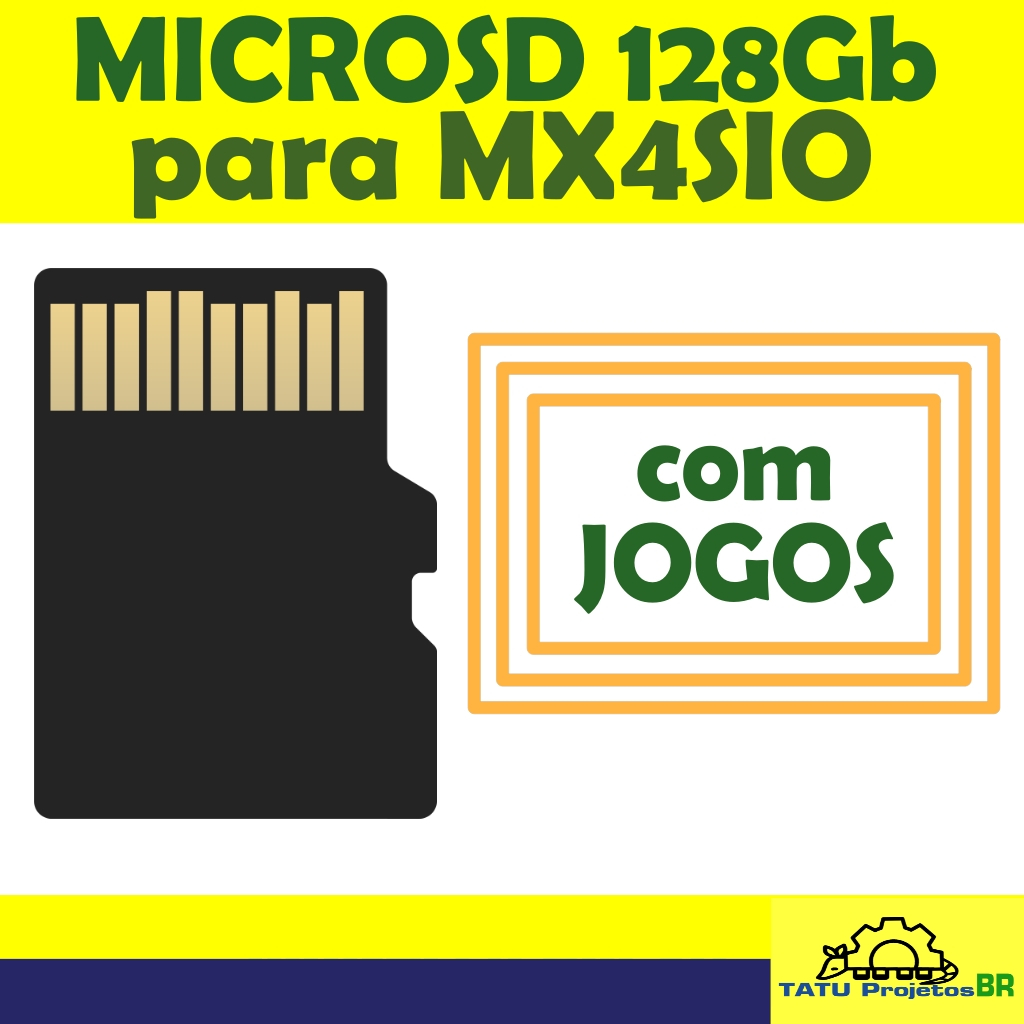 MICROSD 128G MX4SIO OPL CHEIO DE JOGOS