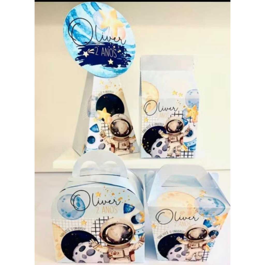 ENVIO RAPIDO/PEGUE E MONTE /CAIXINHAS FESTA /LEMBRANCINHAS/PERSONALIZADOS:TEMAASTRONAUTA