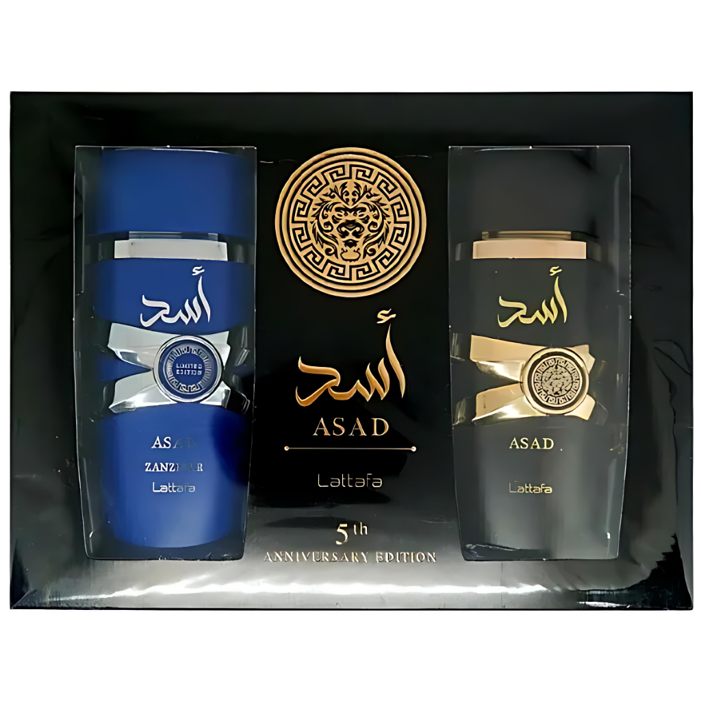 Kit Perfume Masculino Lattafa ASAD EDP 100 ml + Perfume ASAD Zanzibar EDP 100ml