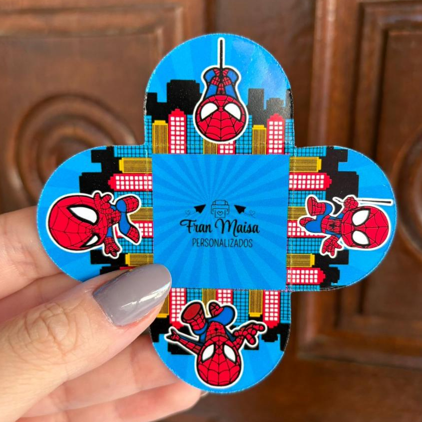 Envio em 24h Forminhas para Doces Homem Aranha Baby 4 Pétalas Festa Aniversário Personalizadas