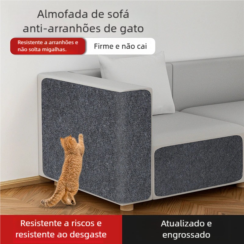 Tapete Arranhador Gato Auto-Adesivo - Proteção Anti-Arranhada para Sofa, Material Não Tóxico, Frete Grátis!