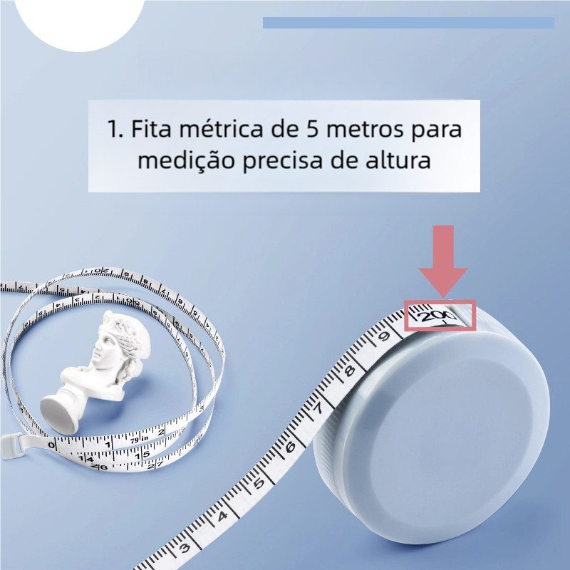 Detalhes do Fita Métrica Portátil e Fofa - Régua Macia Mini para Medir Cintura e Tamanhos de Roupas