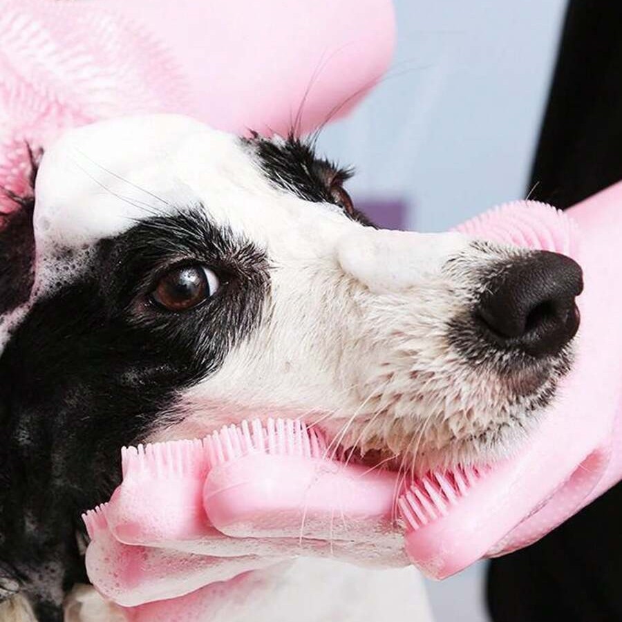 Luvas Anti-Pelos de Animais - Silicone para Gatos e Cães, Lavar Louça e Limpeza