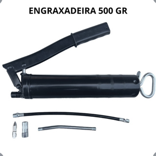 Bomba De Graxa Engraxadeira Manual Extensão Rígida E Flexível 500g Com Bico Acoplador E Pontiagudo em Oferta na Shopee